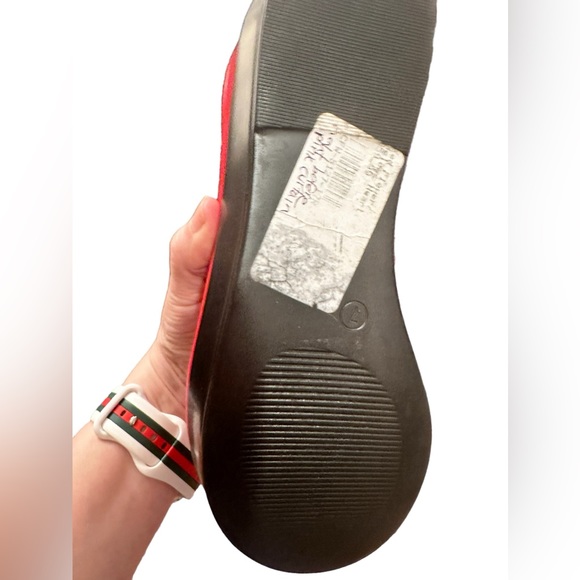 Helen’s Heart Vintage Look Platform Red s/ Beaded Sunflower Sandal Size 7 - Picture 7 of 14